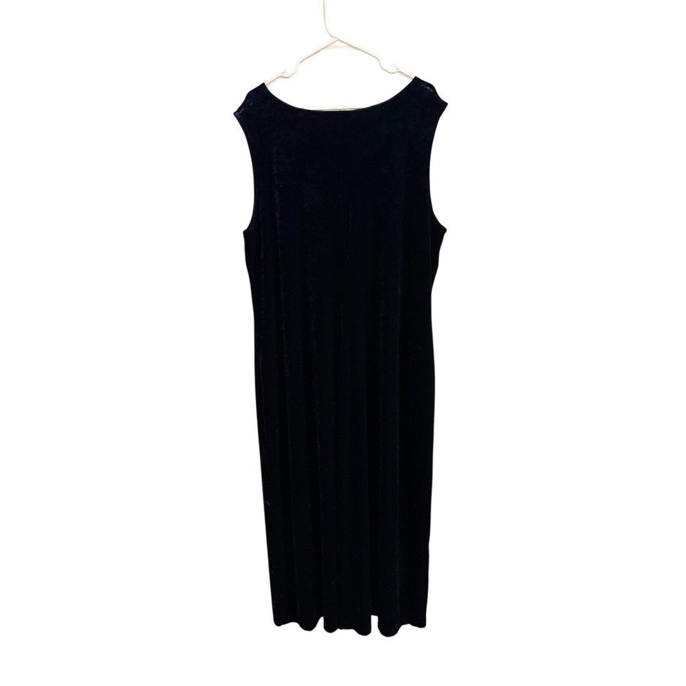 Maxi Dress Velvet Whimsigoth Clio II Women 3X Navy Blue Sleeveless K63W411SU - Picture 2 of 4